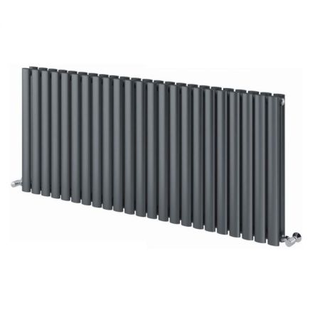 Islington Grey Double Horizontal Radiator 600x1360mm