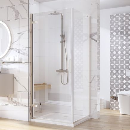 Lanka Brushed Nickel Shower Side Panel