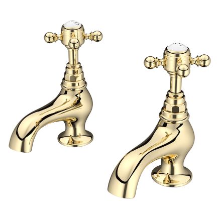 Grosvenor Gold Bath Pillar Taps