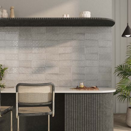 Zanzibar Gris Gloss Ceramic Brick Tile 120x240mm