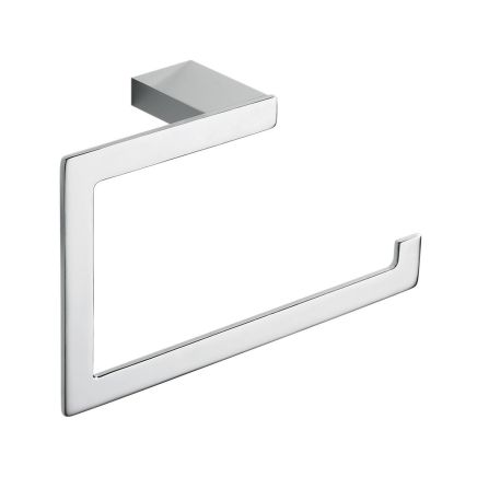 Cubic Chrome Towel Ring