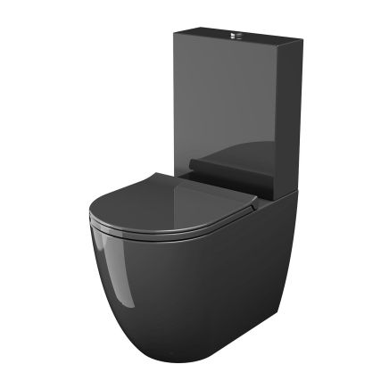 Verity Grafite Gloss Rimless Close Coupled Toilet