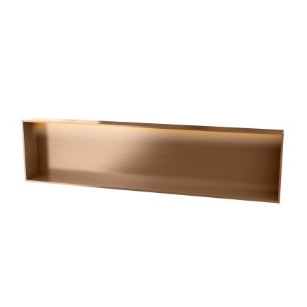 Montaro Brushed Bronze LED Shower Niche 300x1200mm