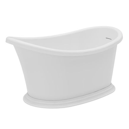 Brampton White Traditional Small Freestanding Rolltop Bath 1350x710mm