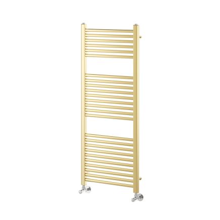 Neptune Brushed Gold Heated Towel Rail 1200x500mm