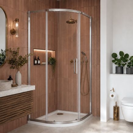Fabio Chrome Sliding Door Quadrant Enclosure
