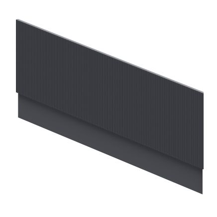 Wish Ribbed Charcoal Front Bath Panel