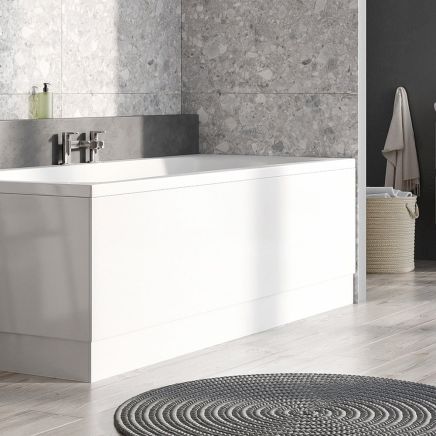 Valda Gloss White MDF Front Bath Panel 1800mm