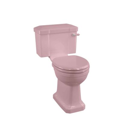 Burlington Confetti Pink Close Coupled Toilet with Soft Close Toilet Seat