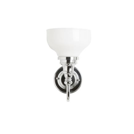 Burlington Ornate Light with Chrome Base & Cup Frosted Glass Shade