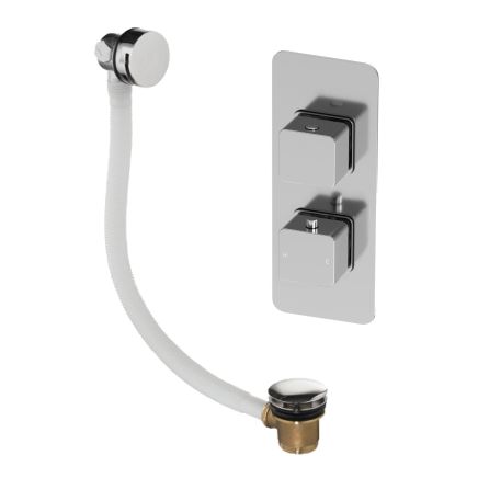 Liva Chrome Concealed Valve & Overflow Bath Filler