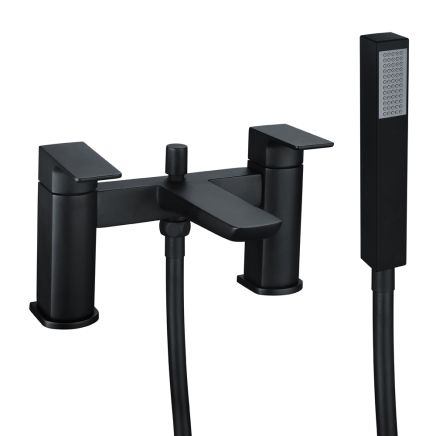 Zena Matt Black Bath Shower Mixer Tap