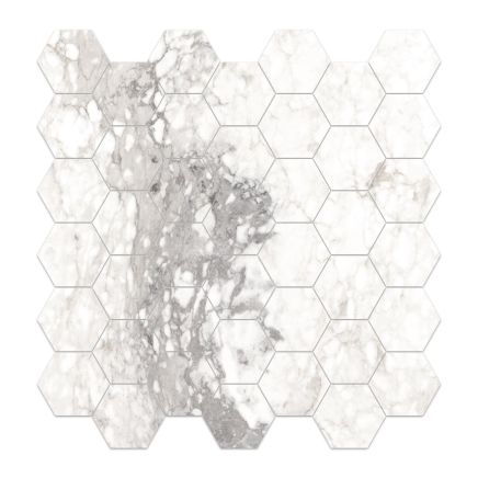 Novara White Polished Porcelain Mosaic 300x300mm