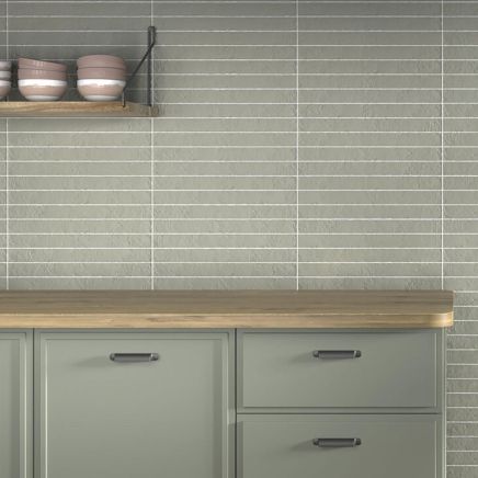 Nadia Olive Matt Porcelain Brick Tile 500x50mm