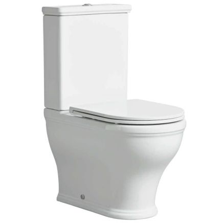 Tavistock Lansdown Short Projection Enclosed Close Coupled WC Pan with Seat