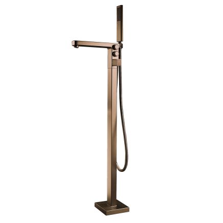 Flint Brushed Bronze Floor Standing Bath Shower Mixer