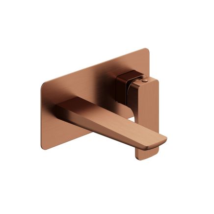 Zena Brushed Bronze Wall Mounted Basin Mixer Tap