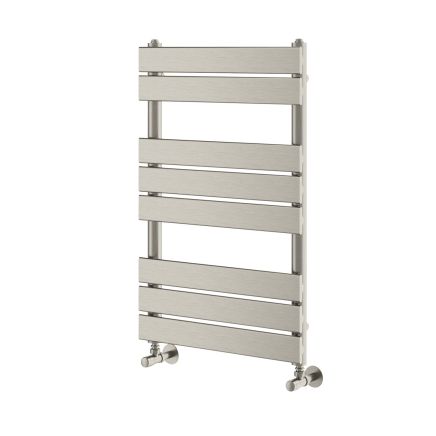 Rosa Brushed Nickel Heated Towel Rail - 800x500mm