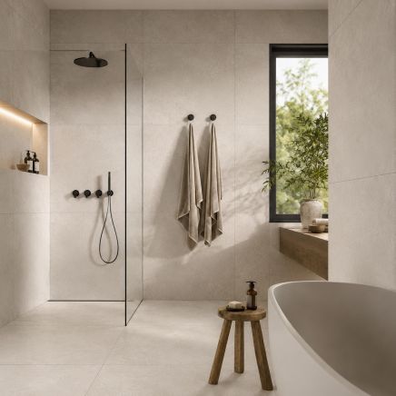 Medusa Beige Matt Stone Effect Tile 900x900mm