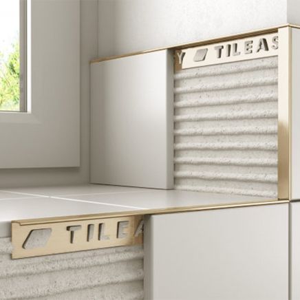 Tileasy Square 12mm Matt Gold Tile Trim