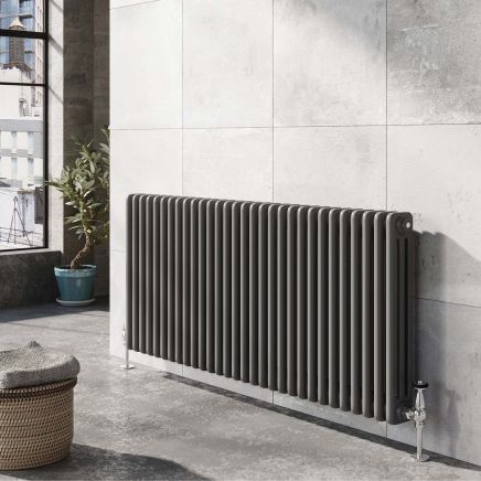 Upton Grey Triple Horizontal Column Radiator 600x785mm