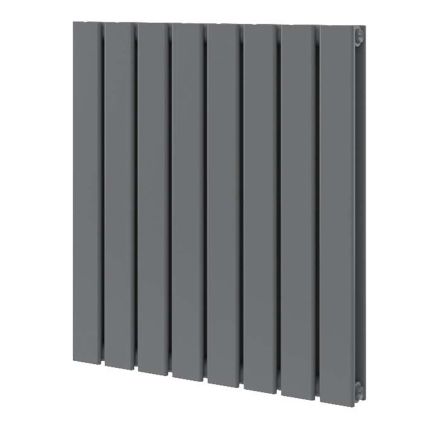 Perth Grey Double Vertical Flat Panel Radiator 600x544mm