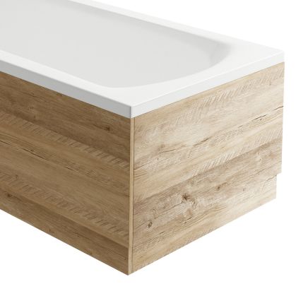 Winslow Light Sawn Oak End Bath Panel - 800mm
