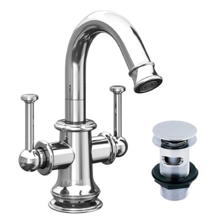 Rainford Chrome Traditional Basin Mixer Tap