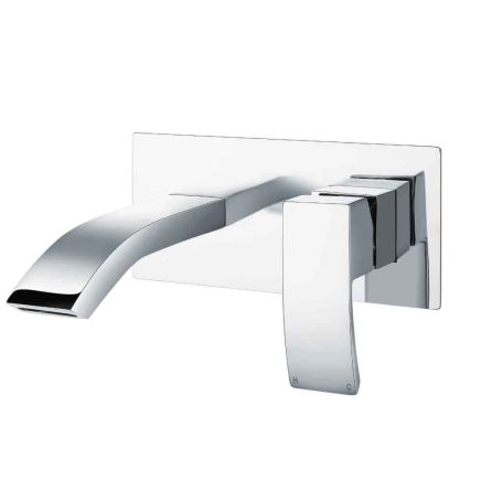 Tear Chrome Wall Mounted Basin Mixer Tap