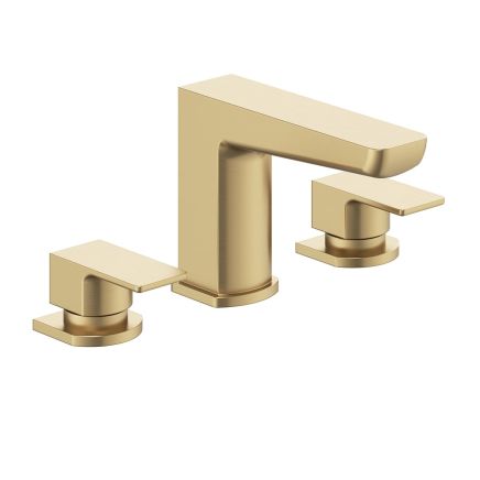 Zena Brushed Gold 3 Hole Deck Mounted Bath Filler Tap