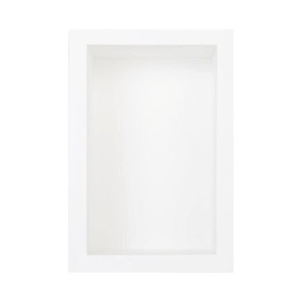 Vero White Single Shelf Recessed Shower Wall Panel Niche