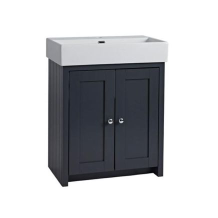 Tavistock Lansdown Dark Grey Floor Standing Vanity Unit with Basin 700mm