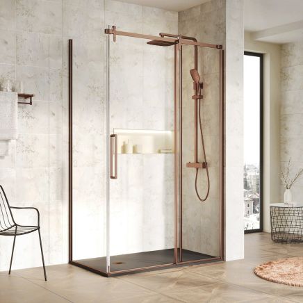 Ryland Brushed Bronze Shower Side Panel