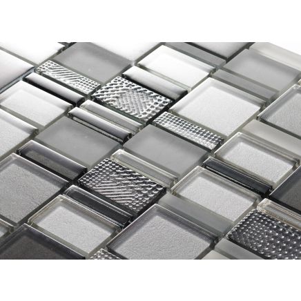 Brookfield Night Grey Mosaic 300x300mm
