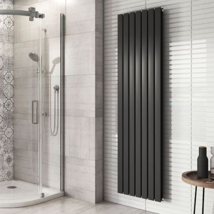 Perth Grey Double Vertical Flat Panel Radiator 1200x476mm