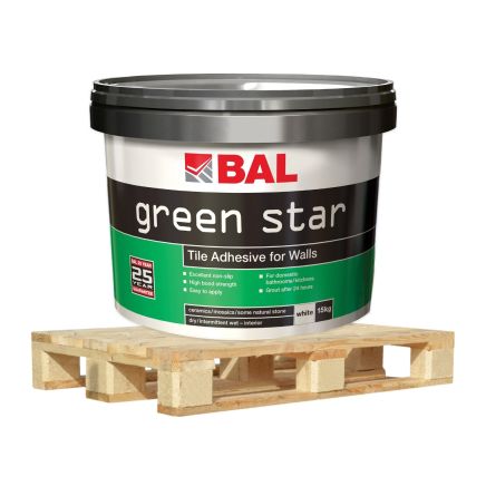 BAL Green Star Ready Mixed Adhesive – 15kg (Half Pallet Deal - 22 Tubs)