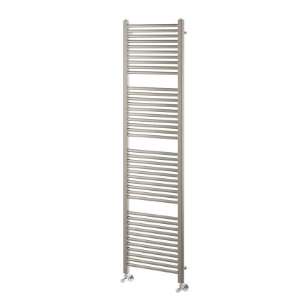 Neptune Brushed Nickel Heated Towel Rail 1800x400mm