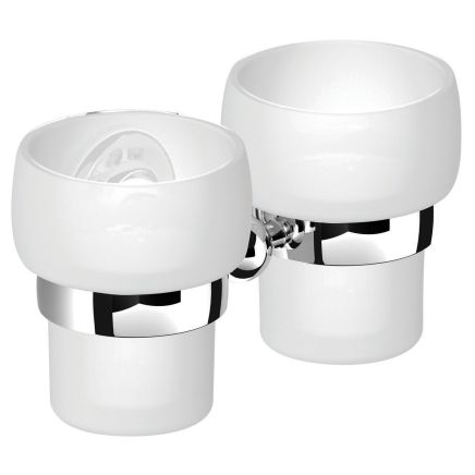 Cambridge Double Tumbler & Chrome Holder