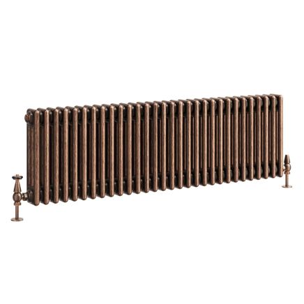 Clement Antique Copper Triple Horizontal Column Radiator - 400x1370mm