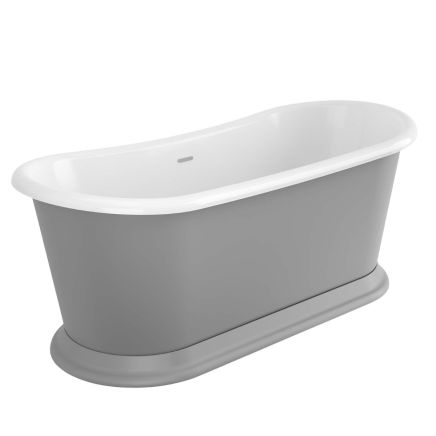 Darcey Light Grey Traditional Freestanding Soaking Tub 1700x750mm