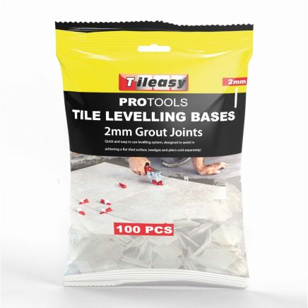 Tileasy 2mm Tile Levelling Bases (Pack of 100)