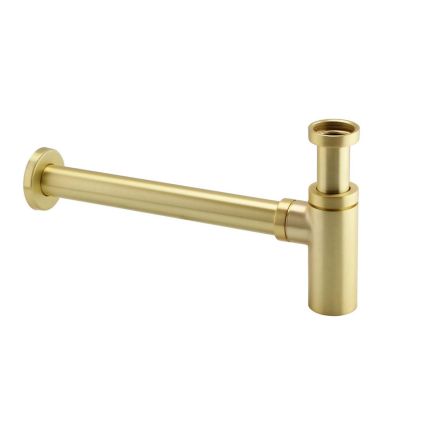 Round Brushed Gold Bottle Trap