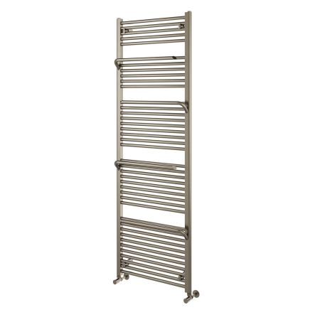 Jenka Brushed Nickel Heated Towel Rail - 1800x600mm