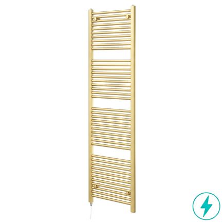 Neptune Brushed Gold Electric Heated Towel Rail 1800x500mm
