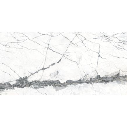 Kelto White Marble Gloss Porcelain Tile 600x1200mm