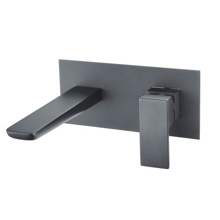 Zena Gunmetal Wall Mounted Basin Mixer Tap