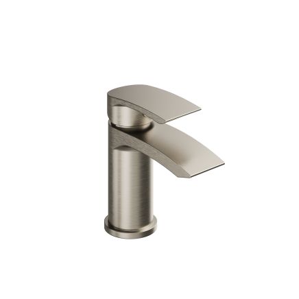 Tear Brushed Nickel Basin Mono Tap & Waste 