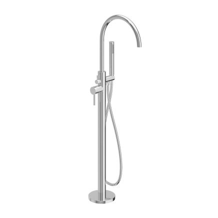 Moray Polished Chrome  Floor Standing Bath Tap With Hand Held Shower 