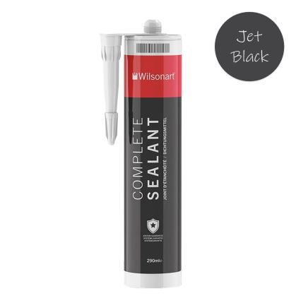 Vero Shower Wall Panel Jet Black Colour Match Silicone Sealant