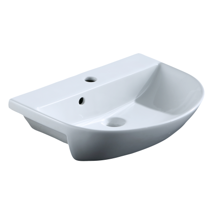Miles Semi Recessed Short Projection Basin - 1 Tap Hole